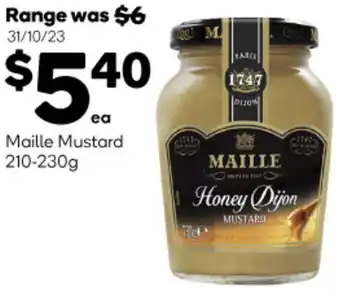 Woolworths Maille Mustard 210-230g offer
