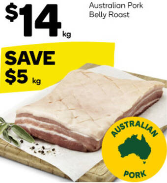 Woolworths Australian Pork Belly Roast offer