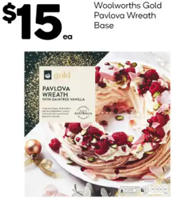 Woolworths Woolworths Gold Pavlova Wreath Base offer