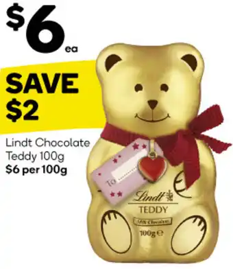 Woolworths Lindt Chocolate Teddy 100g offer