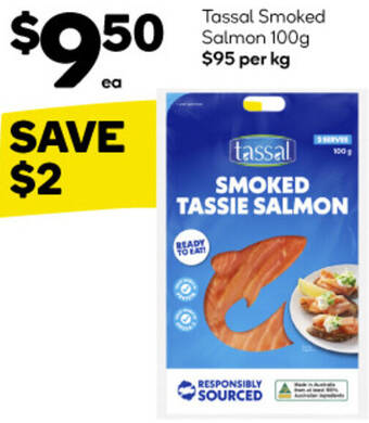 Woolworths Tassal Smoked Salmon 100g offer