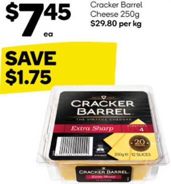 Woolworths Cracker Barrel Cheese 250g offer