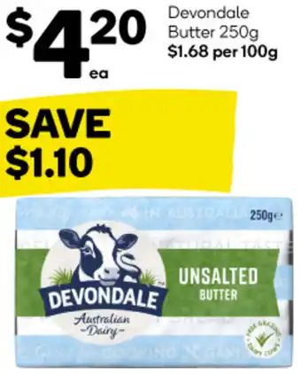 Woolworths Devondale Butter 250g offer