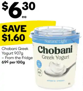 Woolworths Chobani Greek Yogurt 907g offer