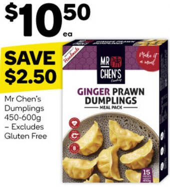 Woolworths Mr Chen's Dumplings 450-600g offer