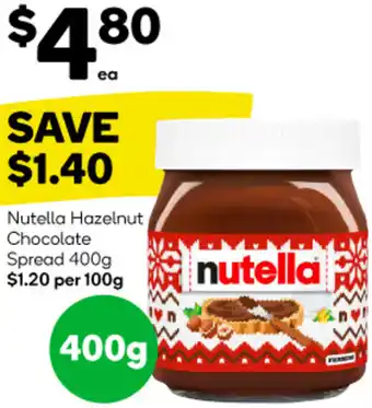 Nutella Hazelnut Chocolate Spread 400g