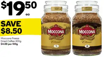 Woolworths Moccona Freeze Dried Coffee 400g offer