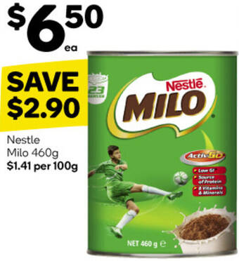 Woolworths Nestle Milo 460g offer