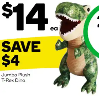Woolworths Jumbo Plush T-Rex Dino offer
