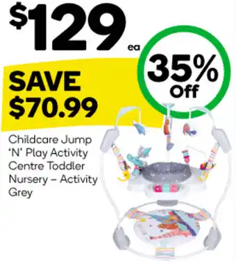 Childcare Jump 'N' Play Activity Centre Toddler Nursery - Activity Grey