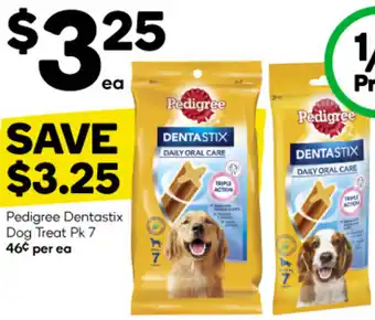 Woolworths Pedigree Dentastix Dog Treat Pk 7 offer