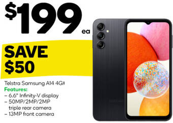 Woolworths Telstra Samsung A14 4G offer