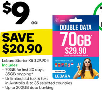 Woolworths Lebara Starter Kit offer