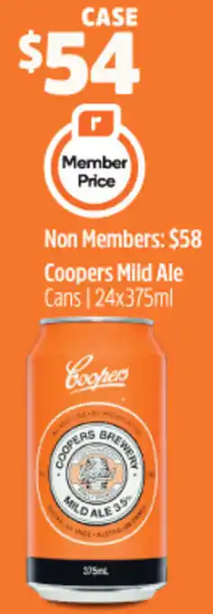 Woolworths Coopers Mild Ale Cans 24x375ml offer