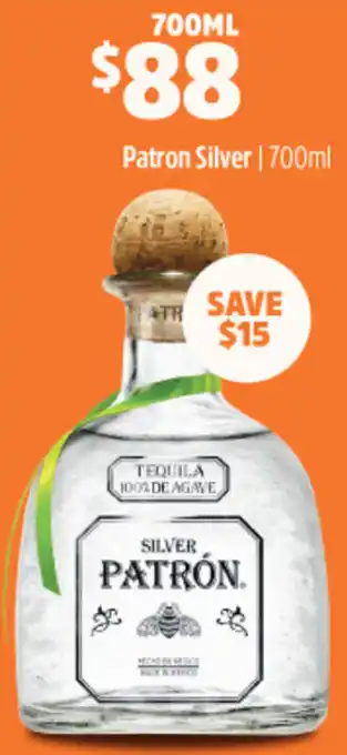 Woolworths Patron Silver 700ml offer