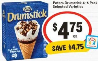 IGA Peters Drumstick 4-6 Pack offer