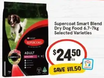 IGA Supercoat Smart Blend Dry Dog Food 6.7-7kg offer