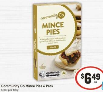 IGA Community Co Mince Pies 6 Pack offer