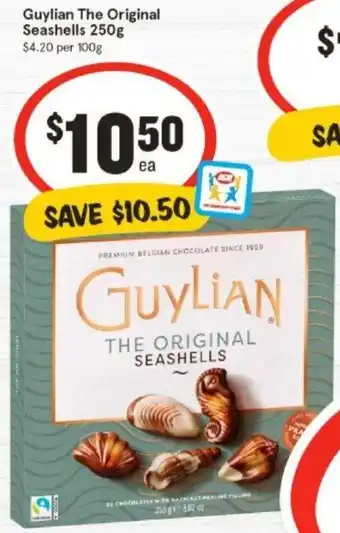 IGA Guylian The Original Seashells 250g offer