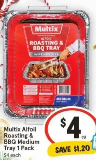 IGA Multix Alfoil Roasting & BBQ Medium Tray 1 Pack offer
