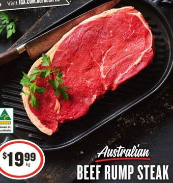 IGA BEEF RUMP STEAK offer