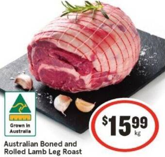 IGA Australian Boned and Rolled Lamb Leg Roast offer