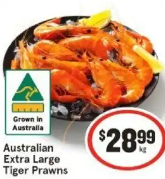 IGA Australian Extra Large Tiger Prawns offer