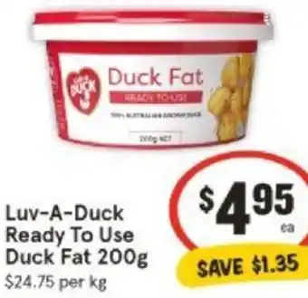 IGA Luv-A-Duck Ready To Use + Duck Fat 200g offer