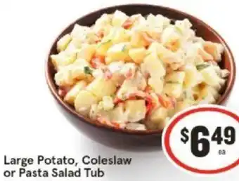 IGA Large Potato, Coleslaw or Pasta Salad Tub offer