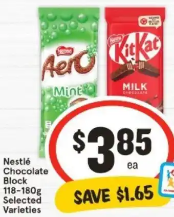 IGA Nestlé Chocolate Block 118-180g offer