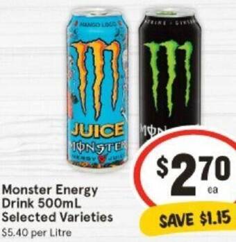 IGA Monster Energy Drink 500mL offer
