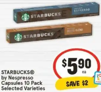 IGA STARBUCKS by Nespresso Capsules 10 Pack offer