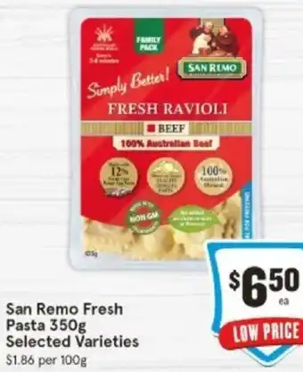 IGA San Remo Fresh Pasta 350g offer