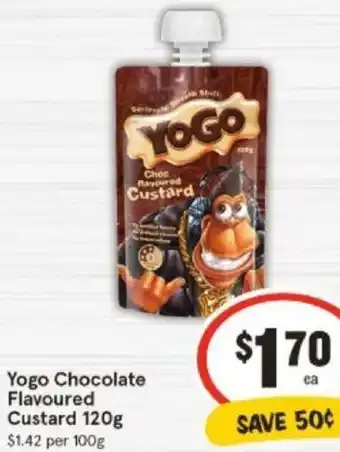 IGA Yogo Chocolate Flavoured Custard 120g offer
