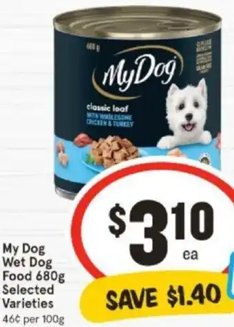 IGA My Dog Wet Dog Food 680g offer