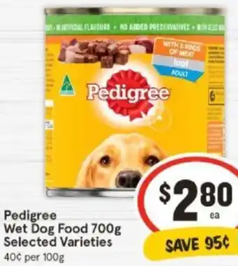 Pedigree Wet Dog Food 700g