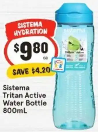 IGA Sistema Tritan Active Water Bottle 800mL offer