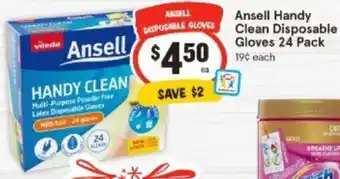 IGA Ansell Handy Clean Disposable Gloves 24 Pack offer