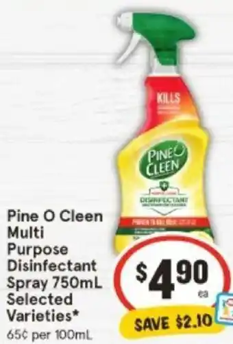 IGA Pine O Cleen Multi Purpose Disinfectant Spray 750mL offer