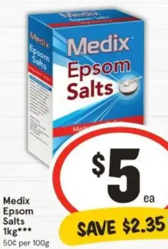 IGA Medix Epsom Salts 1kg offer