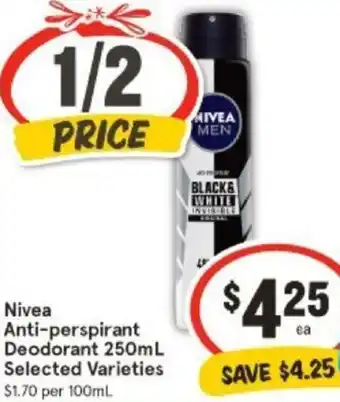 Nivea Anti-perspirant Deodorant 250mL