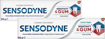 Sensodyne sensitivity & gum dual action original or extra fresh 100g