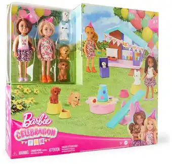 Barbie celebration fun dolls and playset