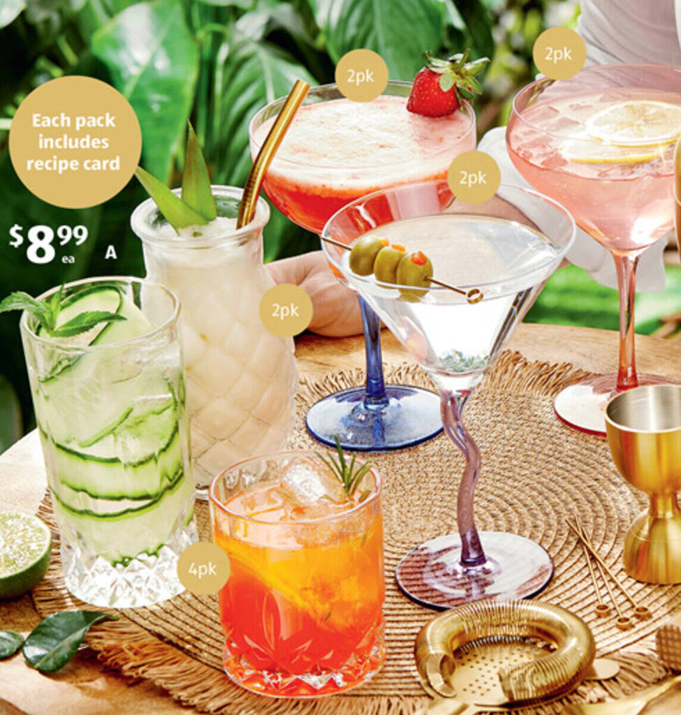 Cocktail Glasses Gift Sets offer at ALDI