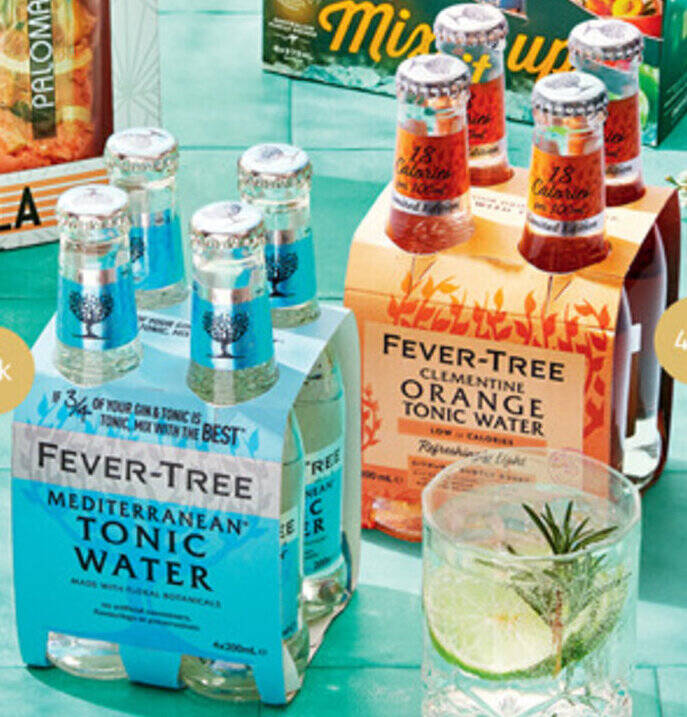 FeverTree Mixers 4 x 200ml offer at ALDI