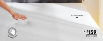 ALDI Memory Foam Mattress Topper - Queen Size offer