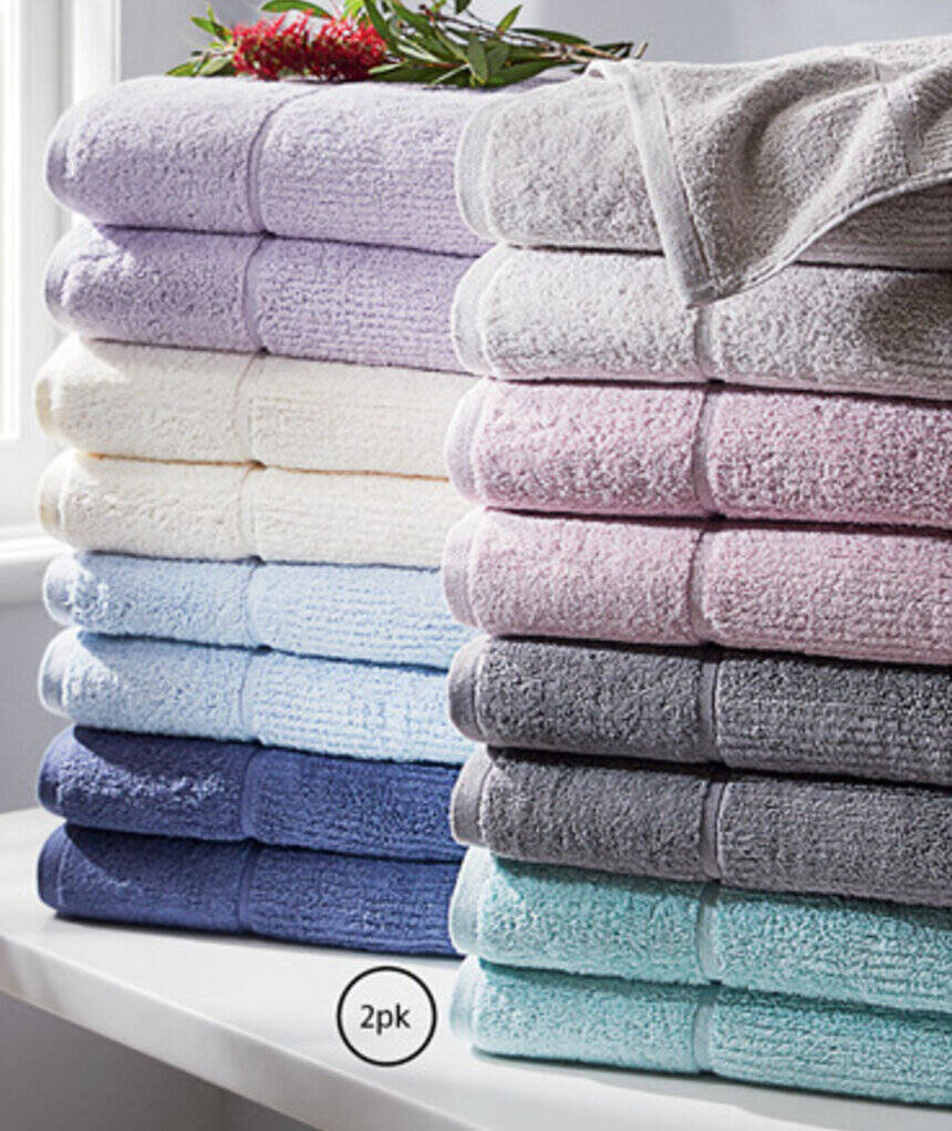 Bath Sheet 2pk offer at ALDI