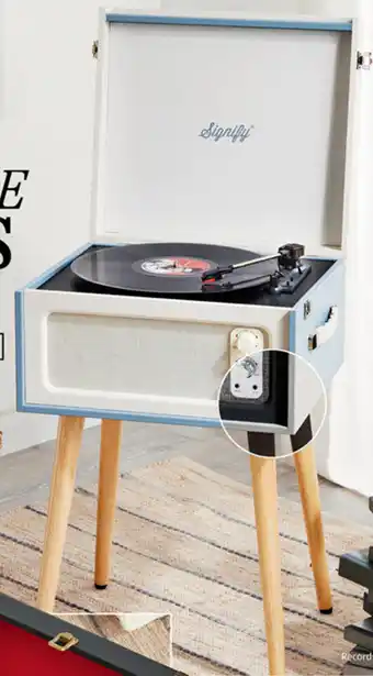 ALDI Retro Turntable with Legs offer