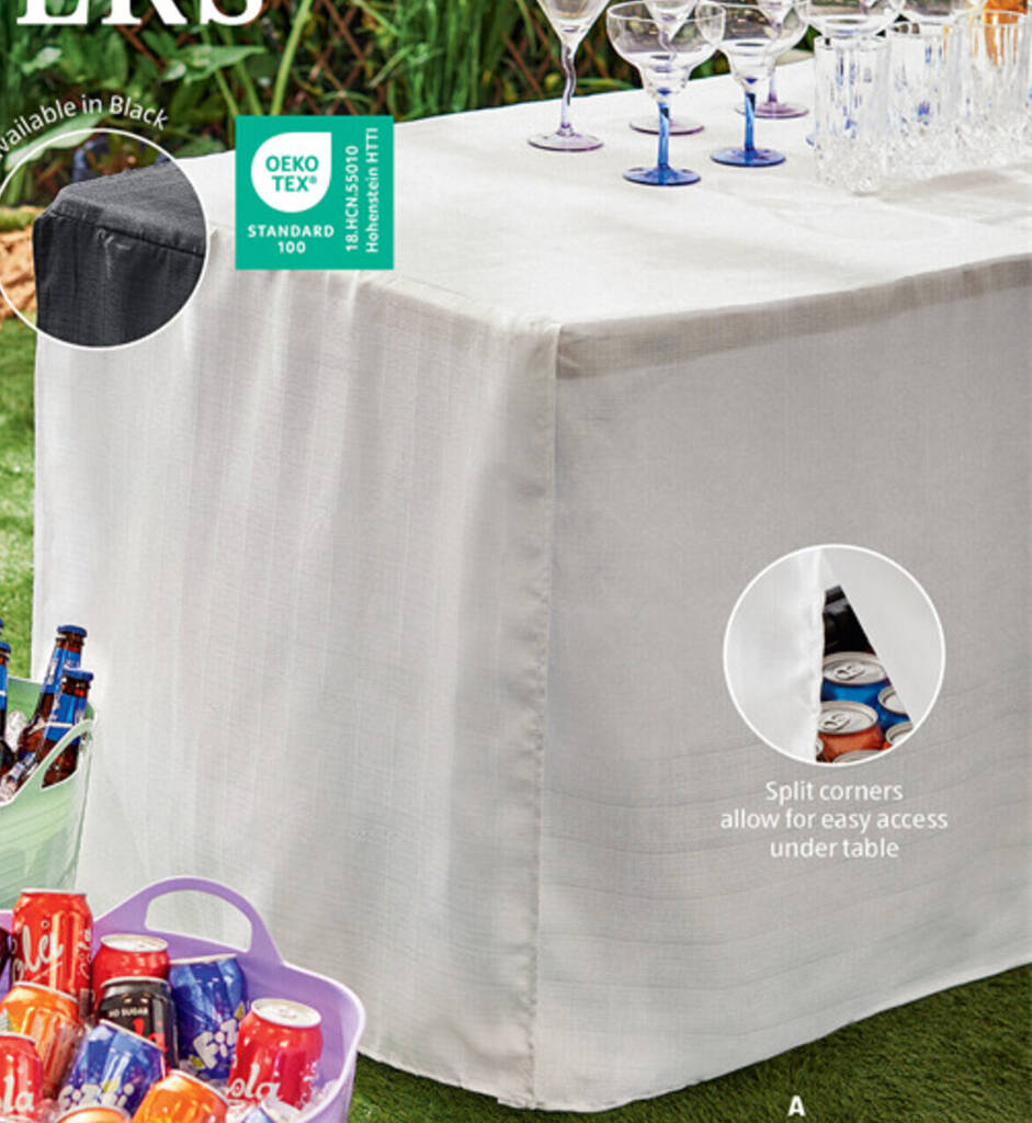Trestle Table Tablecloth offer at ALDI