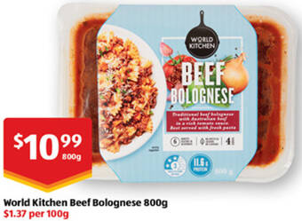 ALDI World Kitchen Beef Bolognese 800g offer